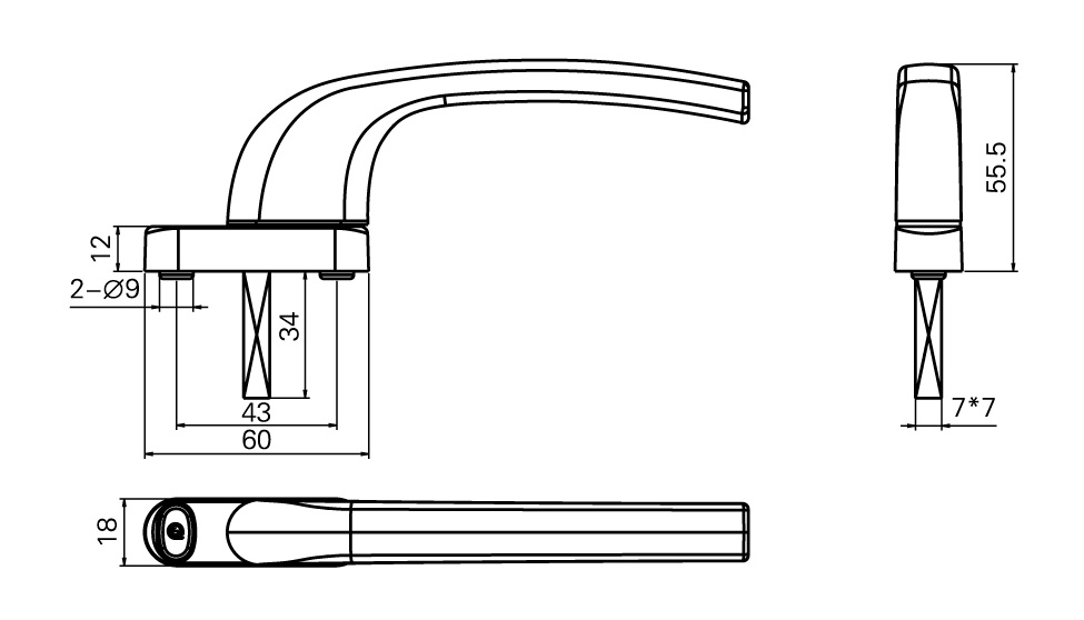 CZ11方轴执手 CZ11方轴执手